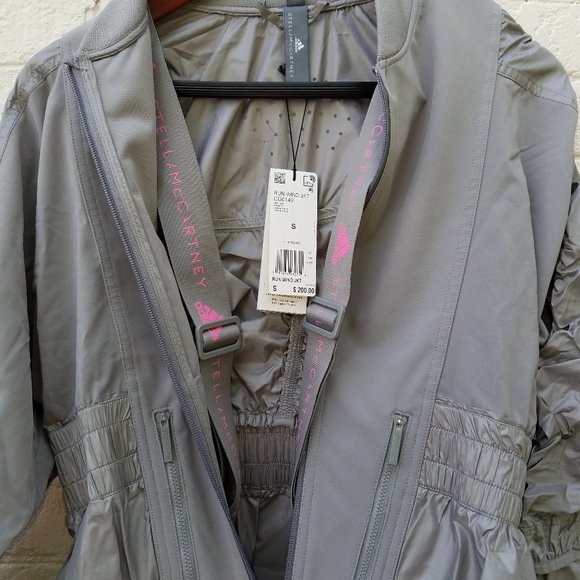 ADIDAS by Stella McCartney RUN WIND gray jacket -Women's Size Small - Picture 4 of 16